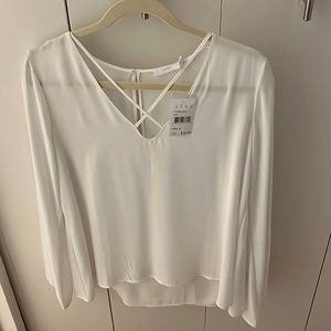 NWT- Lush white blouse